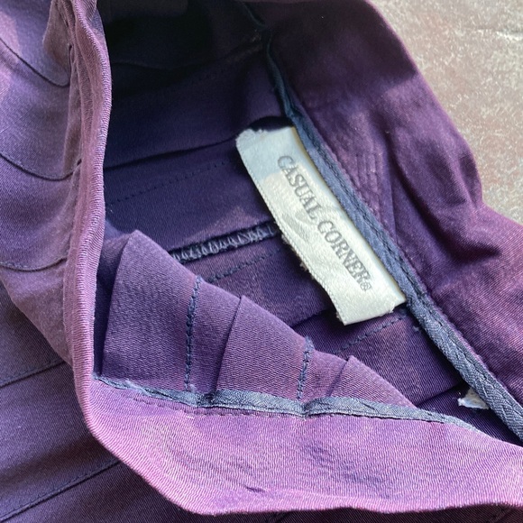 Y2K Vintage Casual Corner Elegant A-Line Skirt in Deep Purple - Picture 2 of 6